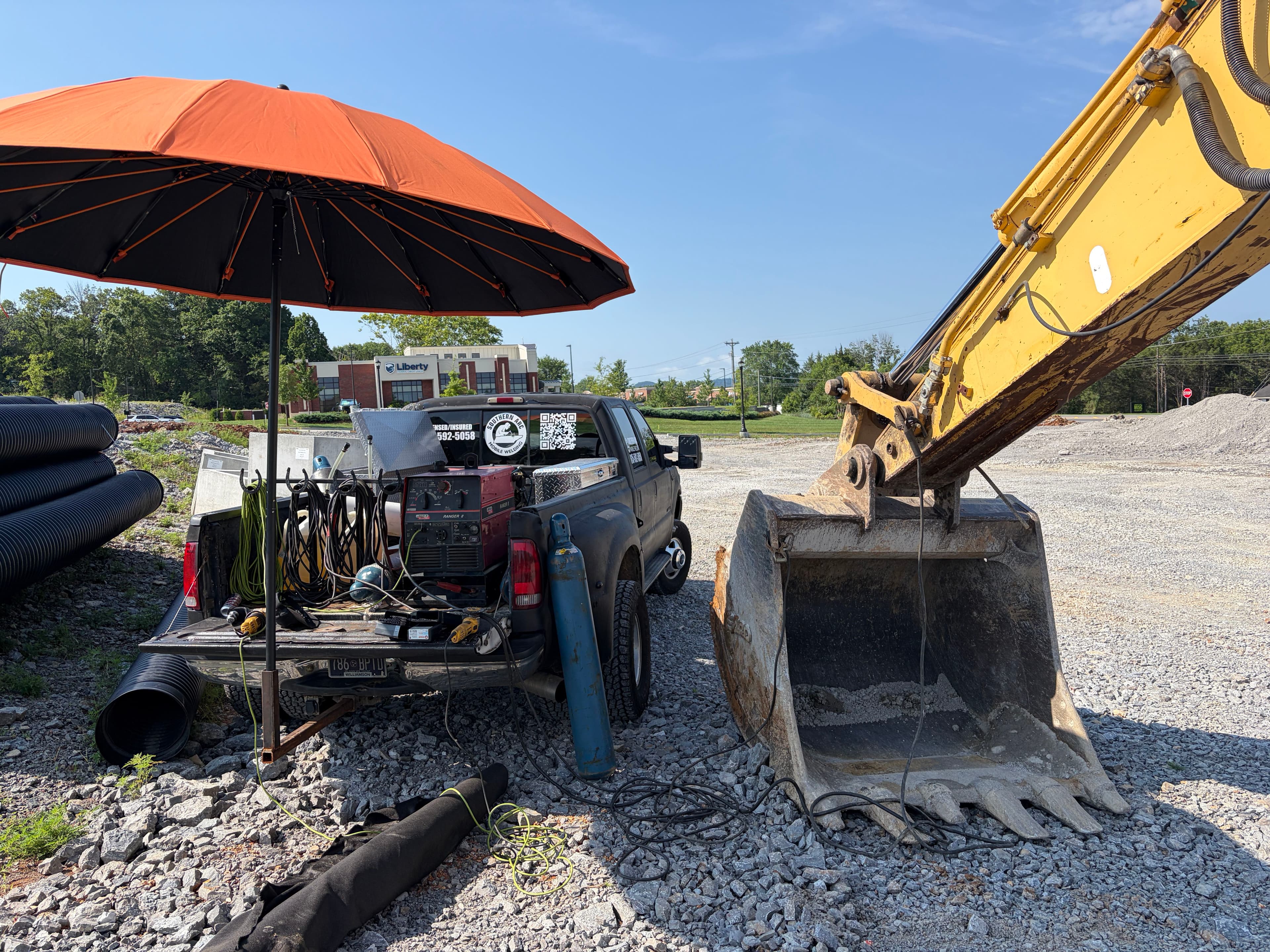 Project Excavator Bucket Crack Repair Completed On-Site in Nolensville image