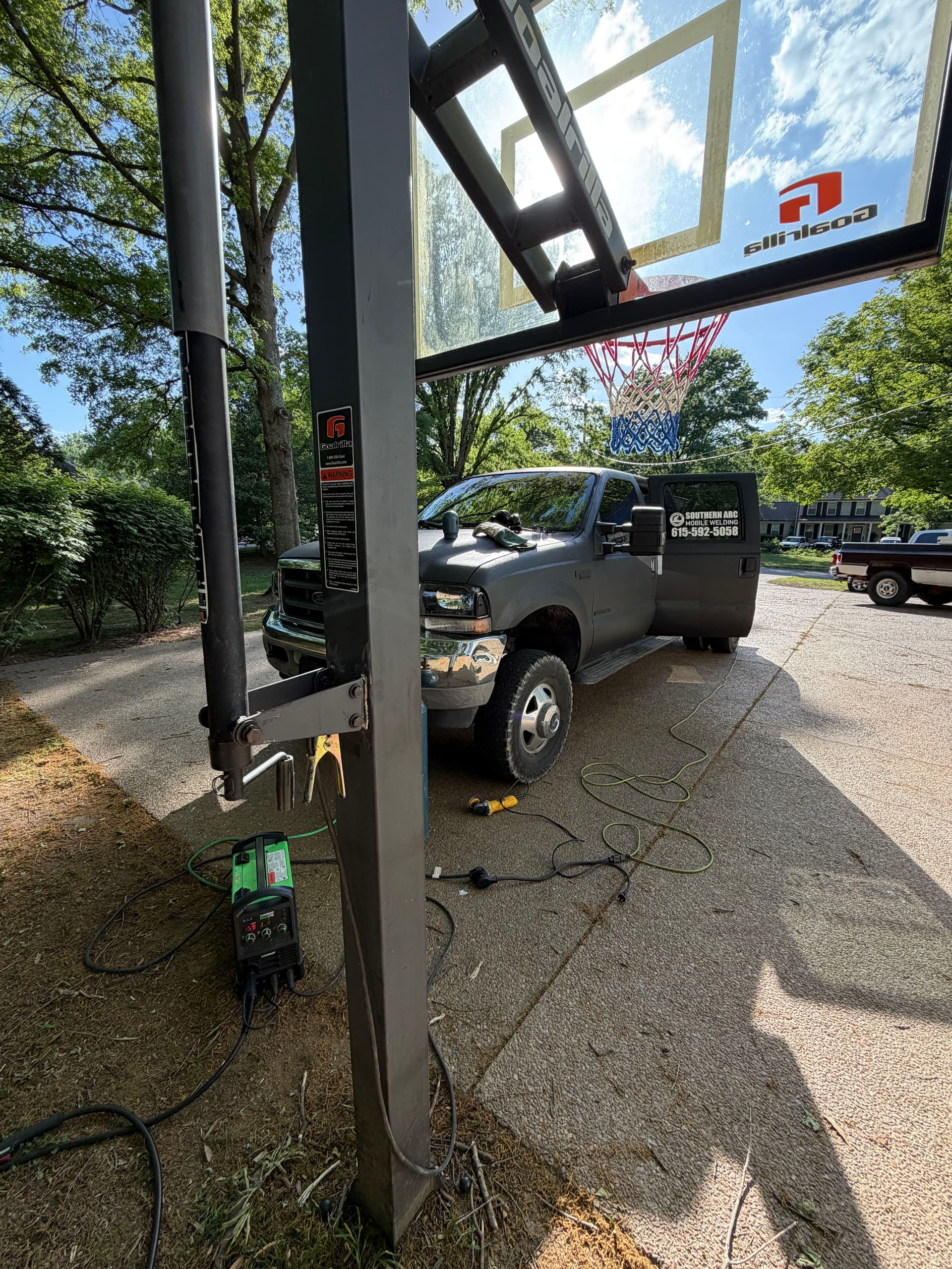 Gallery photos for Basketball Goal Metal Joint Repair in Brentwood TN: Image #2