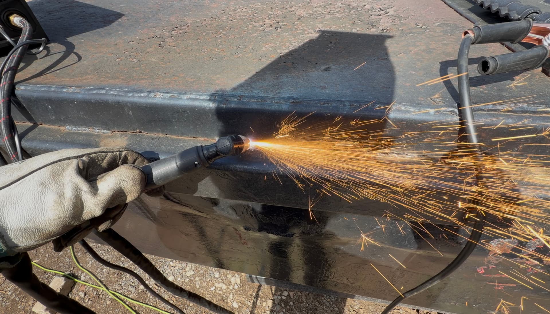 Gallery photos for Plasma Cutting a Dumpster Enclosure Roof in Murfreesboro: Image #1