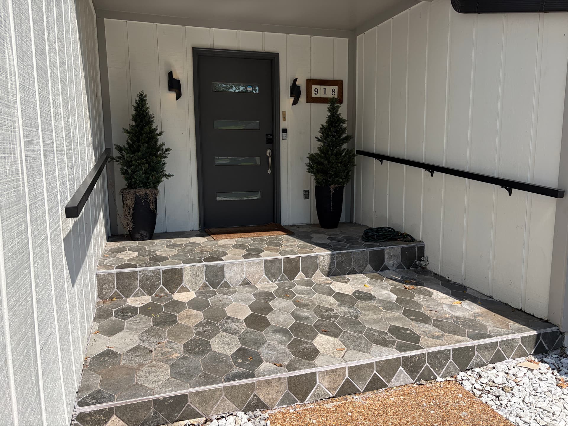 Custom Fabricated Handrails Installed at Brentwood Home image