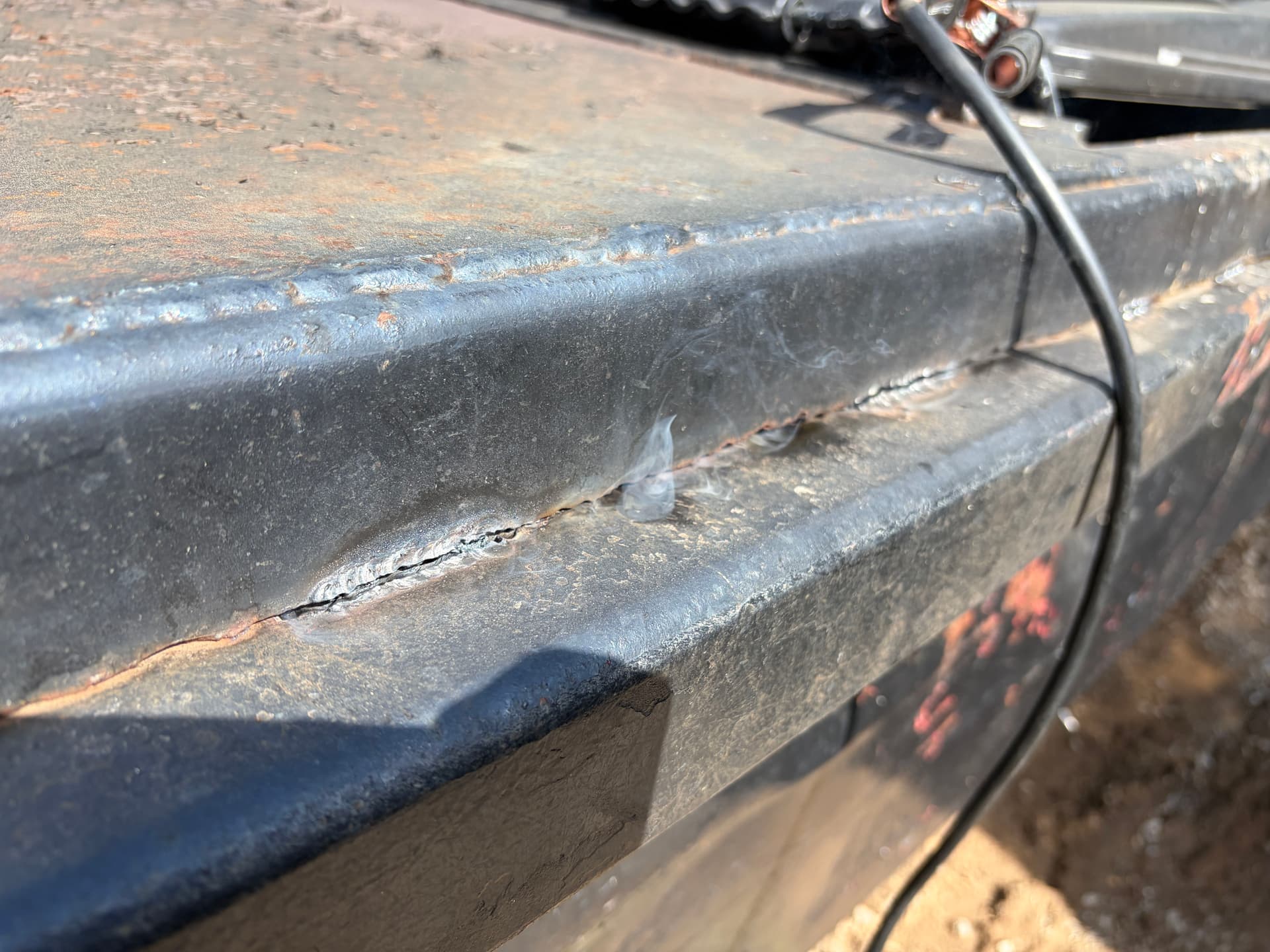 Plasma Cutting a Dumpster Enclosure Roof in Murfreesboro image