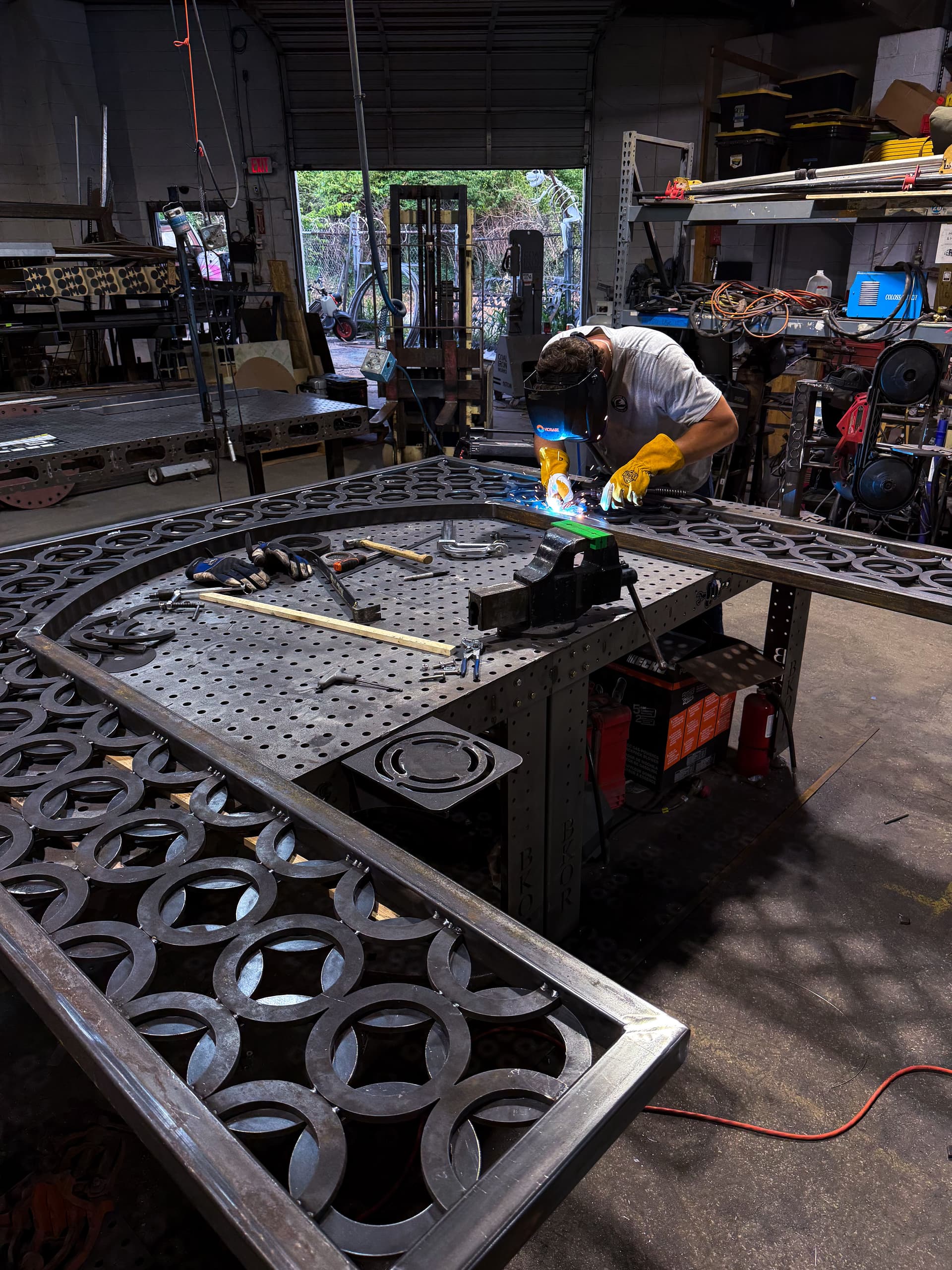 Custom Decorative Steel Arch Build for a Franklin Restaurant image
