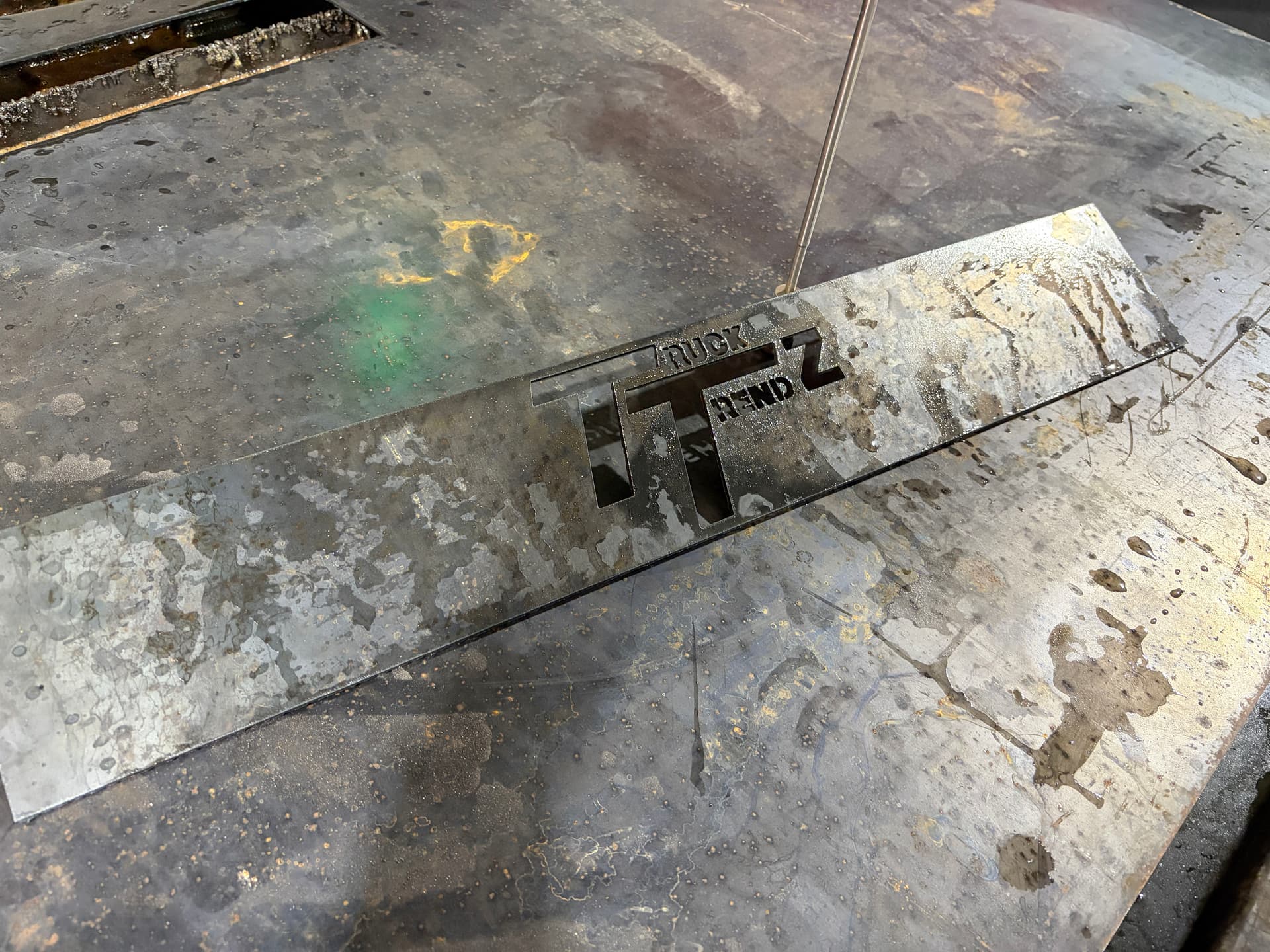 CNC Plasma Cut Logo Plate for a Local Truck Show Build image