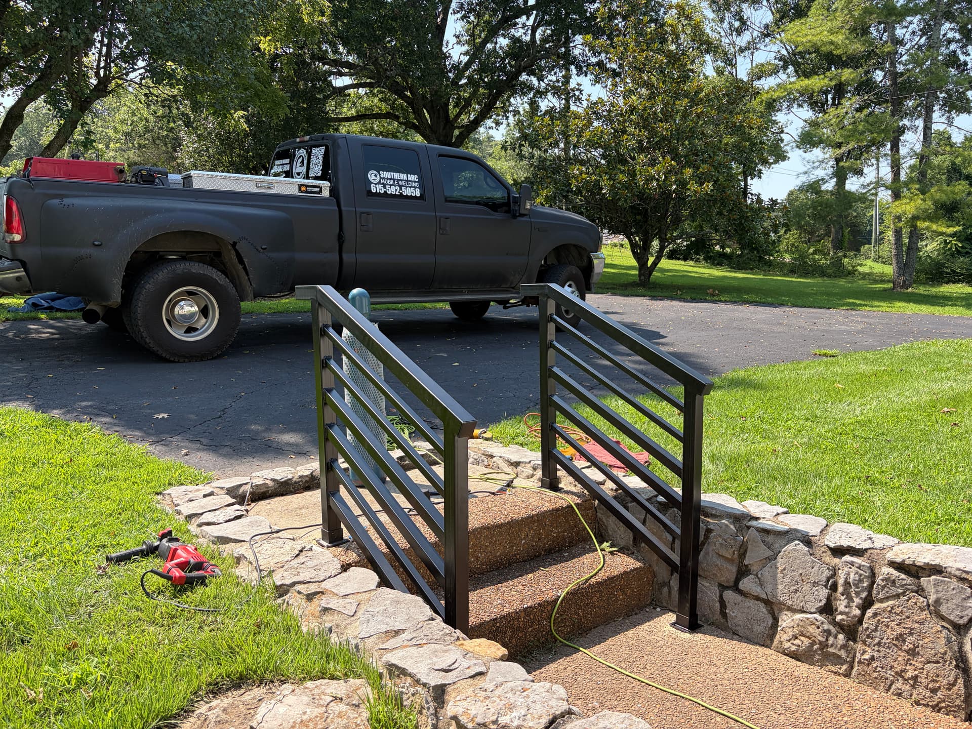 Gallery photos for Custom Fabricated Handrails Installed at Brentwood Home: Image #1