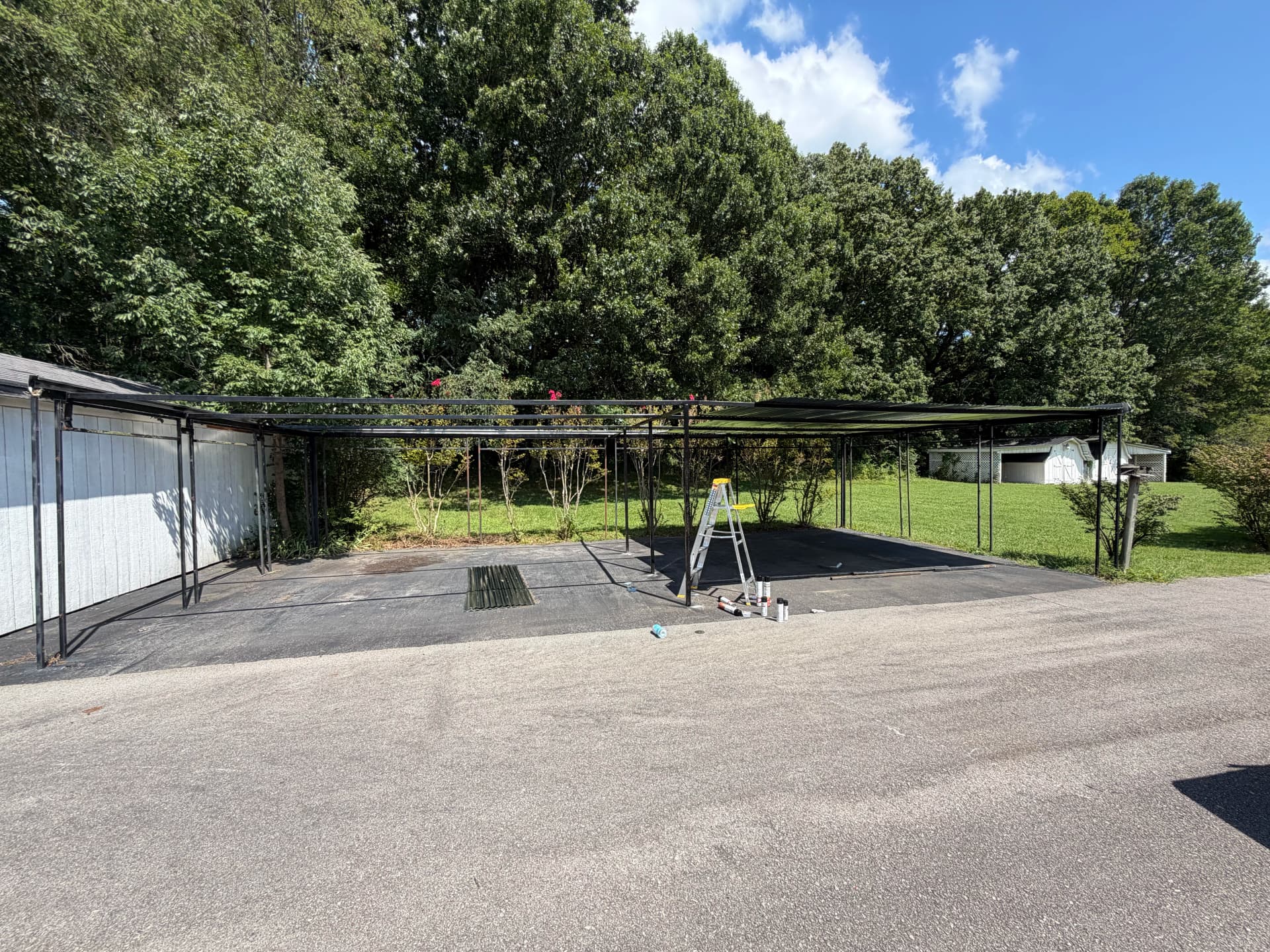 Storm-Damaged Carport Replaced With a Solid Metal Build in College Grove image
