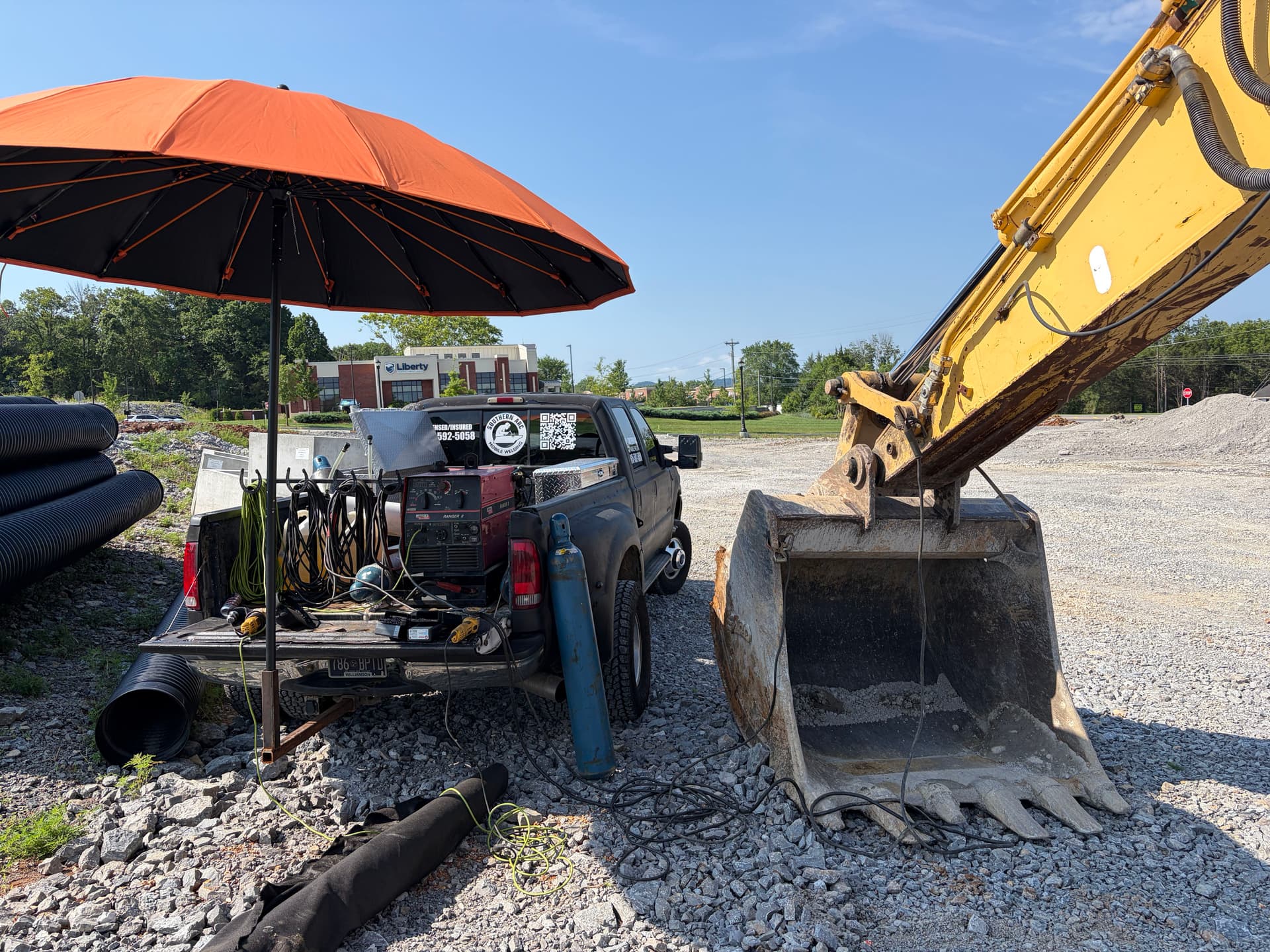 Excavator Bucket Crack Repair Completed On-Site in Nolensville image
