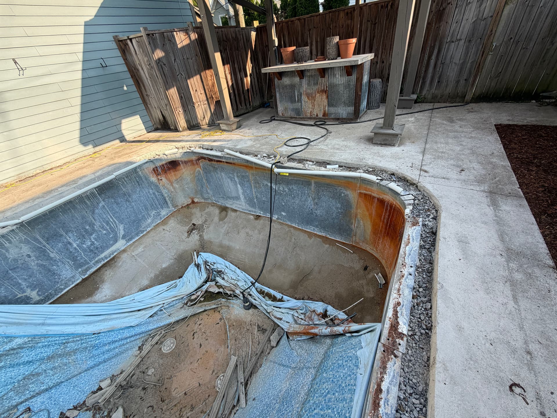 Gallery photos for Pool Structural Repair and Liner Prep in Nashville: Image #1