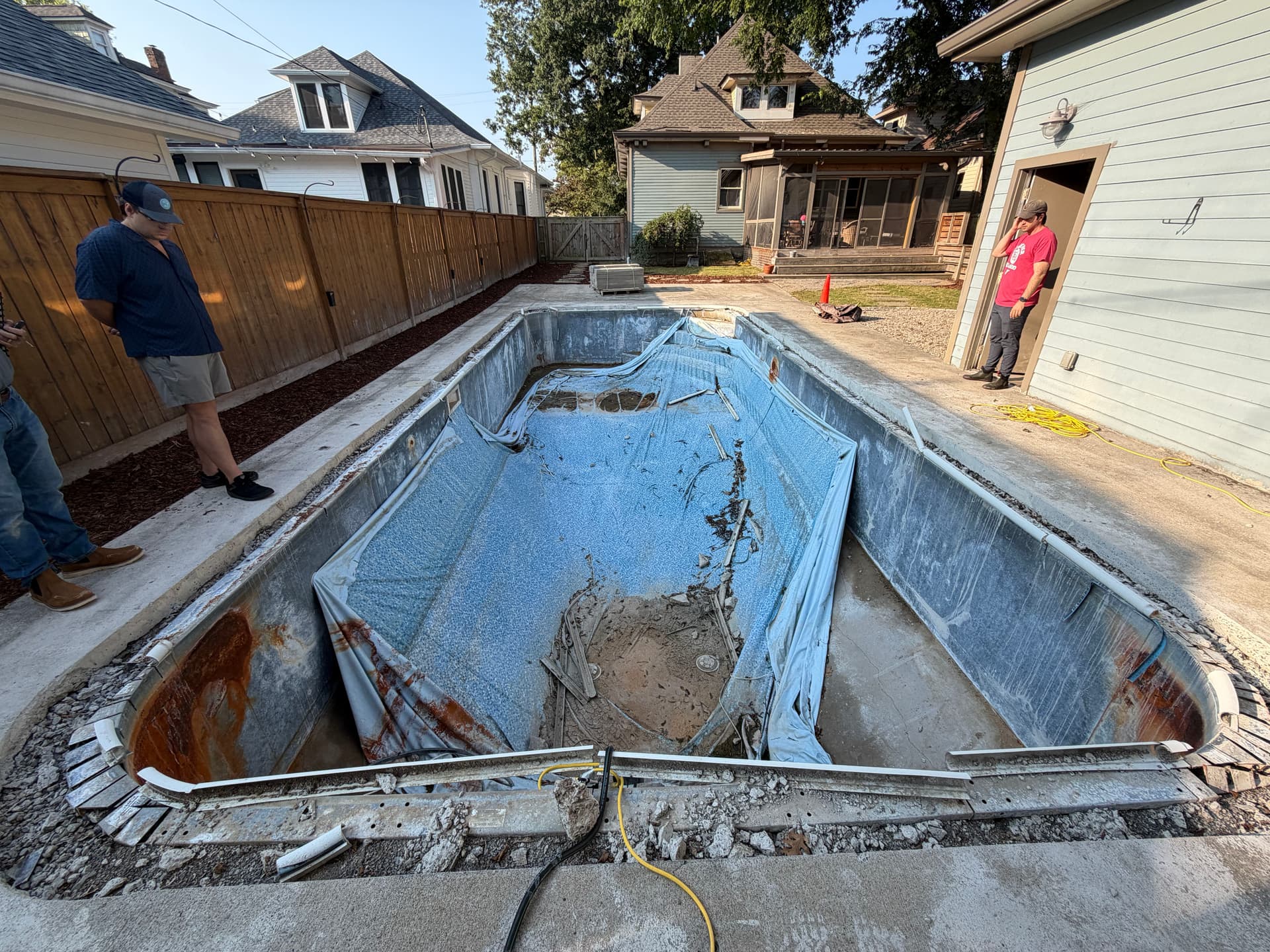 Pool Structural Repair and Liner Prep in Nashville image