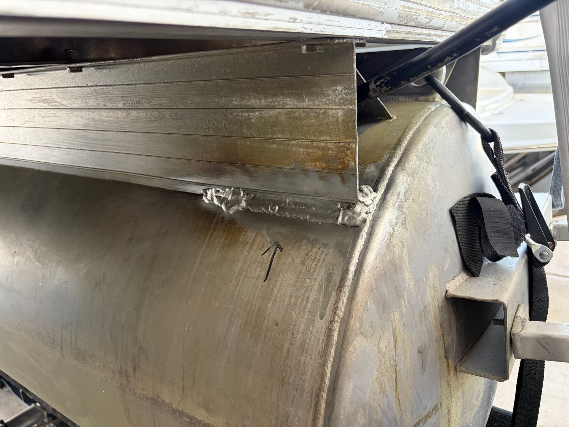 Pontoon Boat Aluminum Weld Repair in Winchester TN image