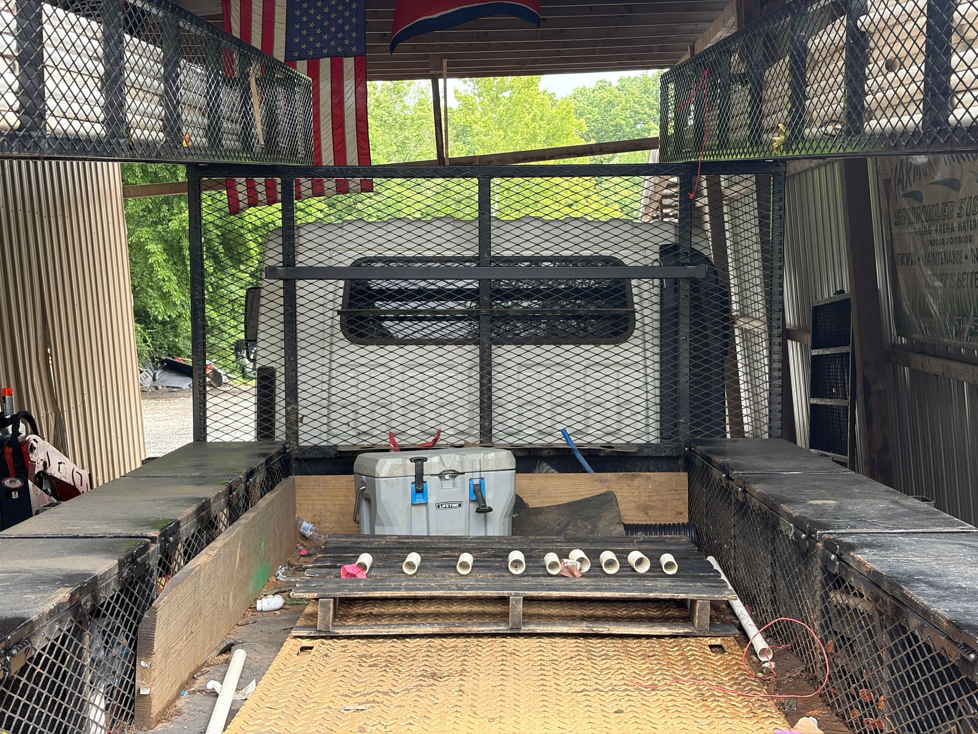 Custom Tool Rack and Storage Door Repairs on a Work Trailer in Franklin Tennessee image