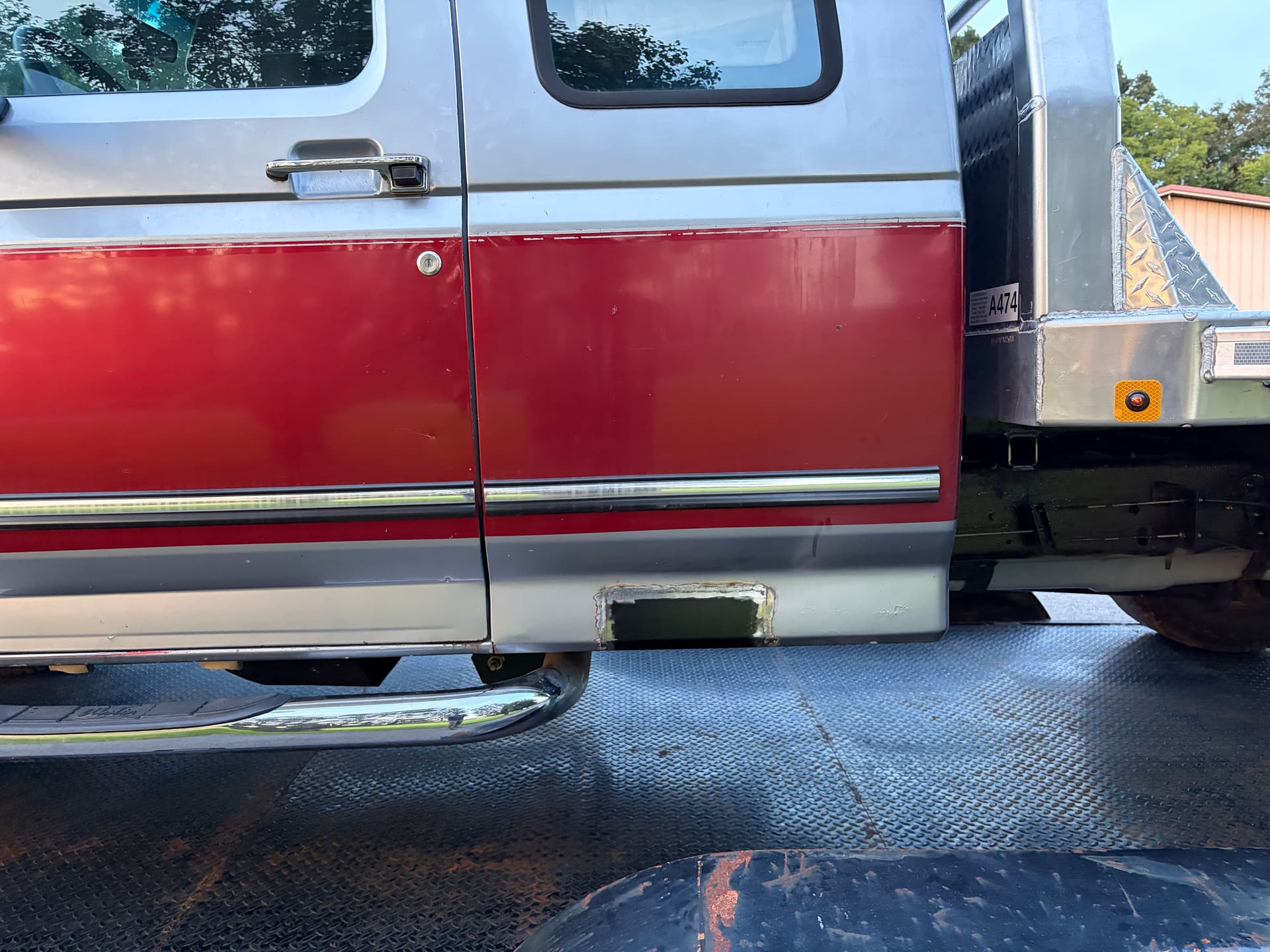 Gallery photos for Flatbed Install and Body Panel Repair on a Work Truck in Burns TN: Image #1