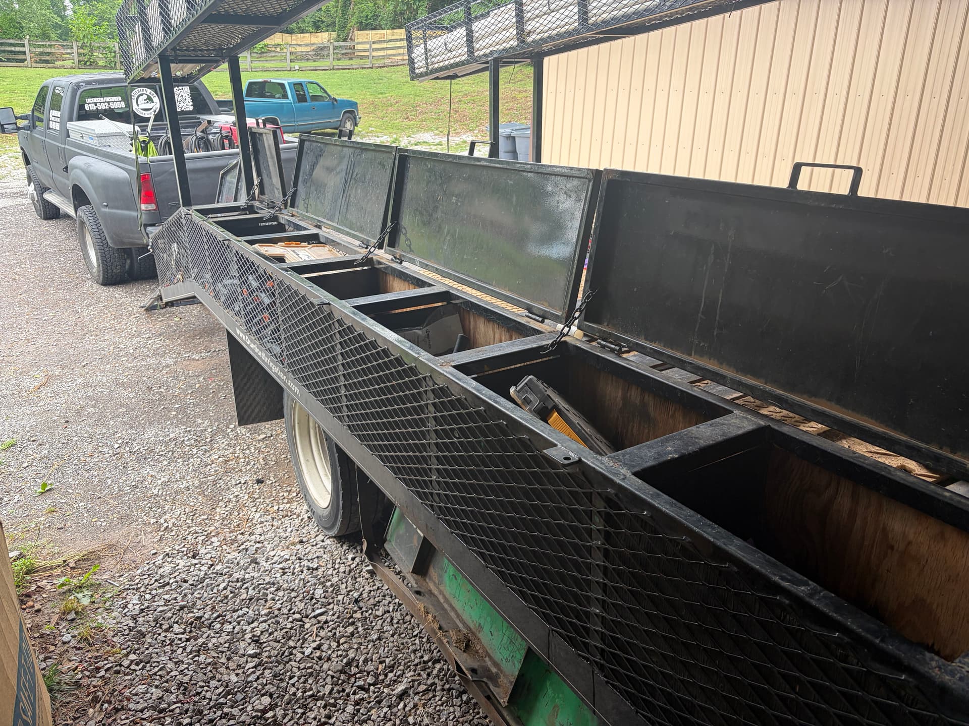 Gallery photos for Custom Tool Rack and Storage Door Repairs on a Work Trailer in Franklin Tennessee: Image #2